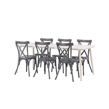 Matgrupp Venture Home Lina Bord med 6 Tablas Stolar