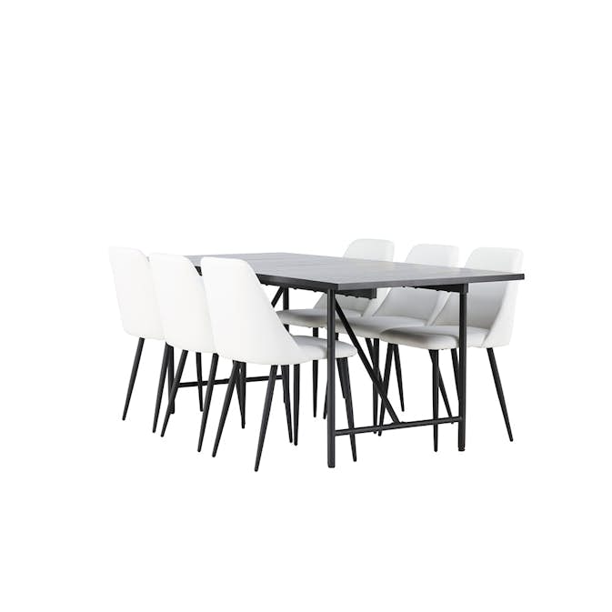 Matgrupp Venture Home Astrid med 6 Night Stolar