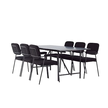 Matgrupp Venture Home Astrid med 6 Yesterday Stolar