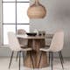 Matgrupp Venture Home Lanzo Runt Matbord Ø120 cm & 4 Polar Stolar i Boucle