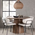 Matgrupp Venture Home Lanzo Runt Matbord Ø120 cm & 4 Chico Stolar i Boucle