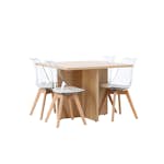 Matgrupp Venture Home Leo med 4 Edvin Stolar