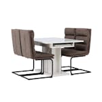 Matgrupp Venture Home Pluto med 4 Zizo Stolar