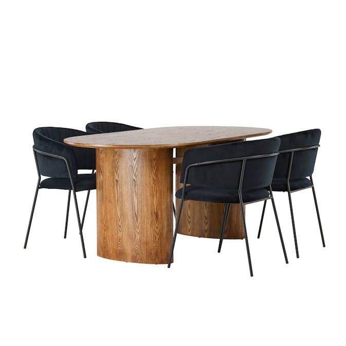 Matgrupp Venture Home Isolde med 4 Selma Stolar