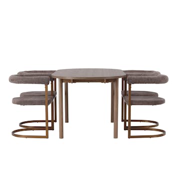 Matgrupp Venture Home Andy Ø120 cm med 4st Morning Matstolar