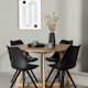 Matgrupp Venture Home Yakidon Ø120 cm med 4 st Zeno stolar