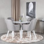 Matgrupp Venture Home Plaza Runt Matbord Ø100 cm & 4 Comfort Stolar