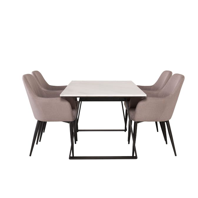 Matgrupp Venture Home Estelle Rektangulär med 4st Comfort Stolar
