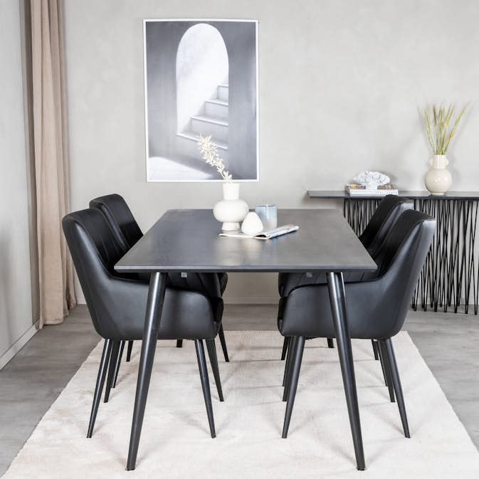 Matgrupp Venture Home Dipp Rektangulär med 4st Comfort Stolar