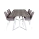 Matgrupp Venture Home Marina Matbord Grå 180 cm & 6st Polar Stolar