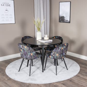 Matgrupp Venture Home Plaza med 4st Velvet Stolar