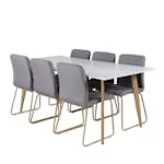 Matgrupp Venture Home Polar Ø100 cm med 6st Mace Matstolar