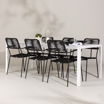 Trädgårdsgrupp Venture Home Break med 6 Lindos Karmstolar