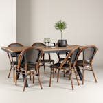 Trädgårdsgrupp Venture Home Garcia med 6 Guarda Stolar