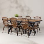 Trädgårdsgrupp Venture Home Garcia med 6 Galera Trädgårdsstolar