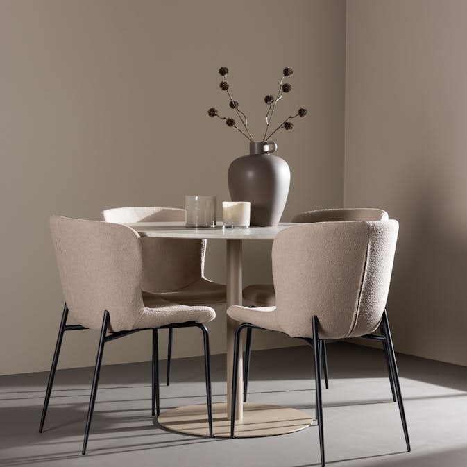 Matgrupp Venture Home Lycke Ø110 med 4 st Modesto Stolar