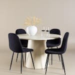 Matgrupp Venture Home Lanzo Ø120 med 4 st Polar Stolar Teddy