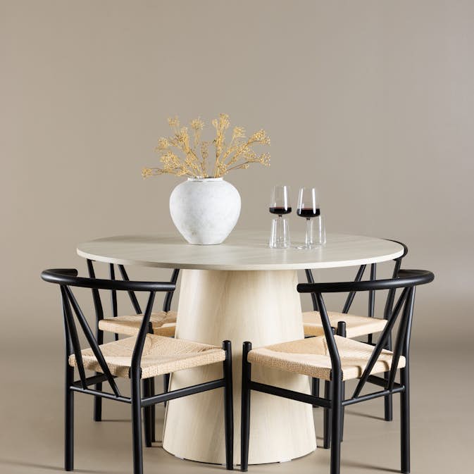 Matgrupp Venture Home Lanzo Ø120 med 4 st Alfons Stolar