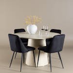 Matgrupp Venture Home Lanzo Ø120 med 4 st Night Stolar