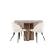 Matgrupp Venture Home Olivia Ø110 med 4 st Velvet Stolar