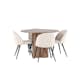 Matgrupp Venture Home Olivia Ø110 med 4 st Velvet Stolar
