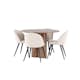 Matgrupp Venture Home Olivia Ø110 med 4 st Velvet Stolar