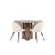 Matgrupp Venture Home Olivia Ø110 med 4 st Velvet Stolar