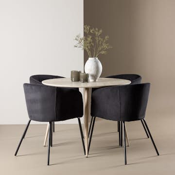 Matgrupp Venture Home Plaza Ø100 med 4 st Berit Stolar