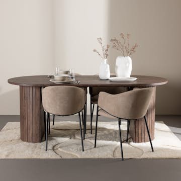 Matgrupp Venture Home Härön 200 med 4 st Evelina Stolar