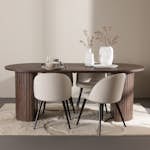 Matgrupp Venture Home Härön 200 med 4 st Velvet Stolar