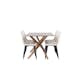 Matgrupp Venture Home Piazza 180 med 6 st Polar Stolar Sammet