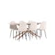 Matgrupp Venture Home Piazza 180 med 6 st Polar Stolar Sammet