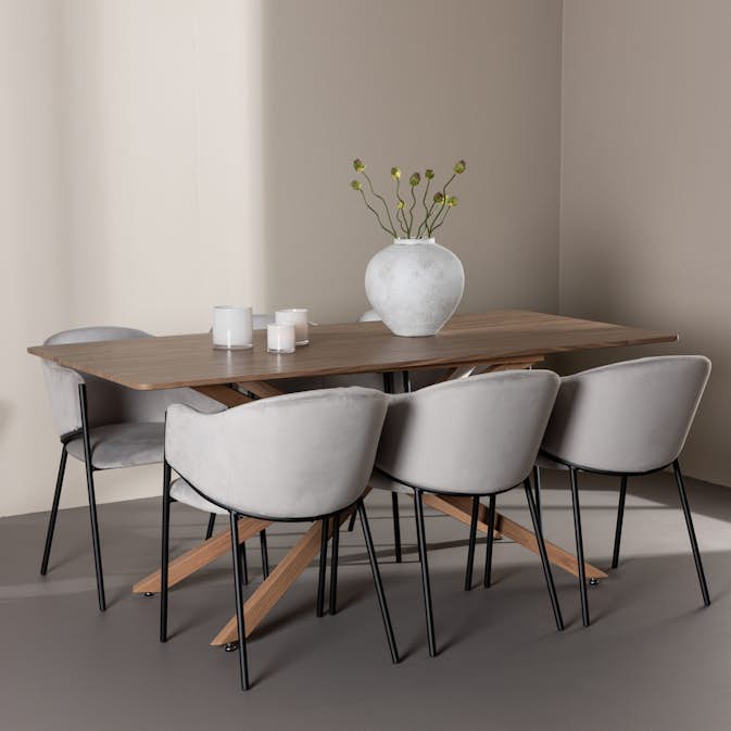 Matgrupp Venture Home Piazza 180 med 6 st Evelina Stolar