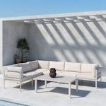 Loungegrupp Venture Home Copacabana Soffbord 45x120x70 med 3+3 Soffmoduler