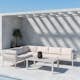 Loungegrupp Venture Home Copacabana Soffbord 45x120x70 med 3+3 Soffmoduler