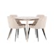 Matgrupp Venture Home Flora Ø120 cm med 4st Night Matstolar