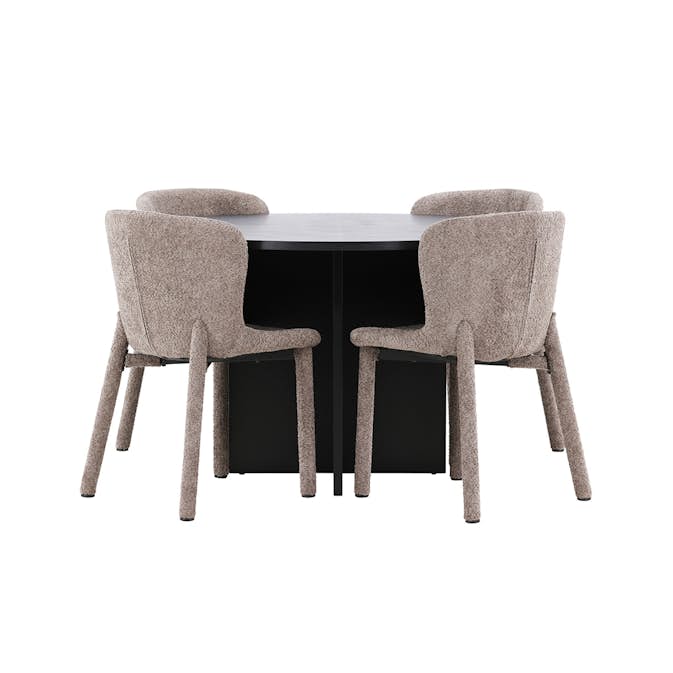 Matgrupp Venture Home Strada Ø120 cm med 4st Astoria Matstolar