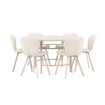 Matgrupp Venture Home Copenhagen Ø140 cm med 6st Lilja Matstolar