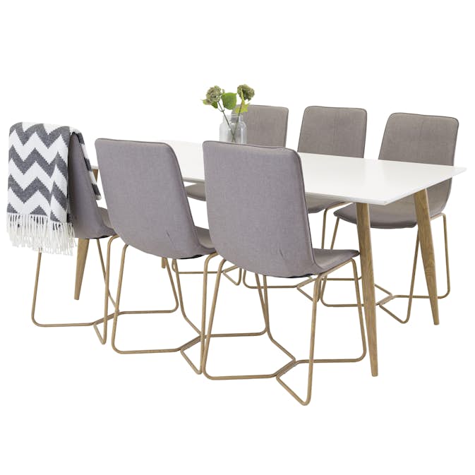 Matgrupp Venture Home Pobbie med 6 Xtra Stolar