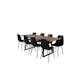 Matgrupp Venture Home Ina med 8 Pobbie Stolar Svart