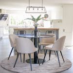 Matgrupp Venture Home Estelle Rund Rund med 4 Valentina Stolar