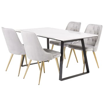 Matgrupp Venture Home Estelle med 4 Vera Stolar