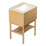 Tvättställskåp Gustavsberg Ducentic 60 cm med Stenbänkskiva, Underlimmat Tvättställ och Benställning