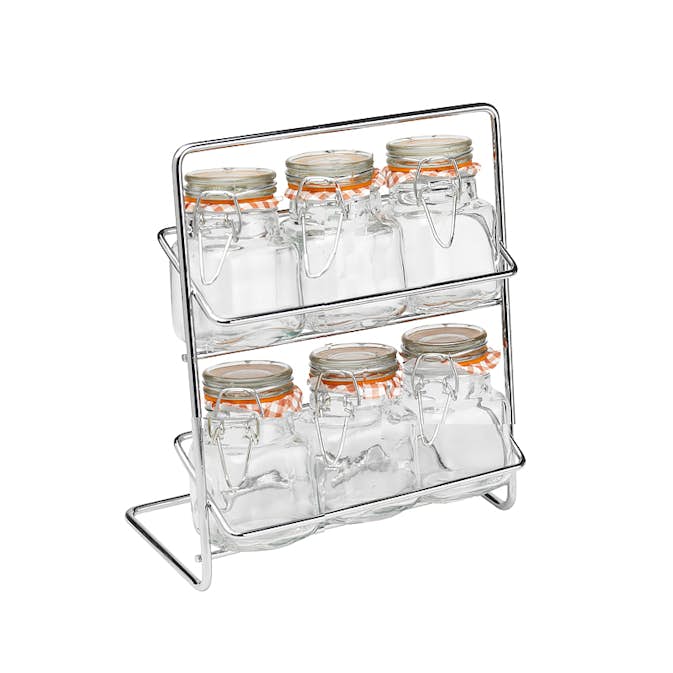 Kryddställ Hahn Kitchenware Pisa 6 med Kilner-burkar