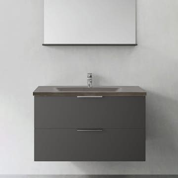 Tvättställsskåp Hafa Shape med Betong Tvättställ