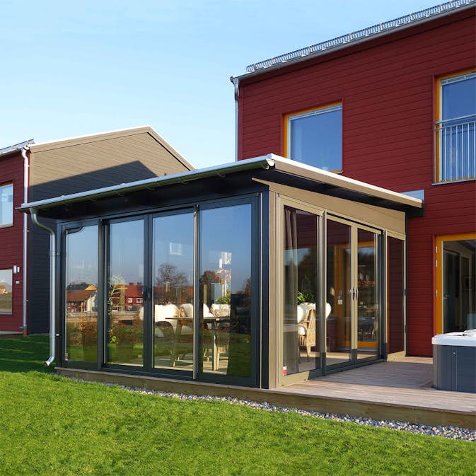 Skjutbart Fönsterparti Halle Thermo 4 Fönster 2 Spår Vit
