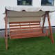 Hammock Eden Wood Mellby 3-sits Hängsoffa Brunlaserad Utomhus