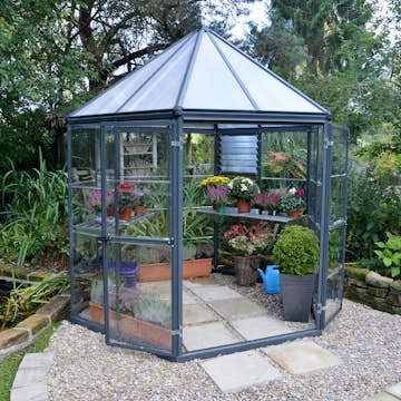 Växthus Canopia by Palram Oasis Hexagonal Aluminiumstomme med UV-Skyddade Polykarbonatpaneler, 6.1 m2