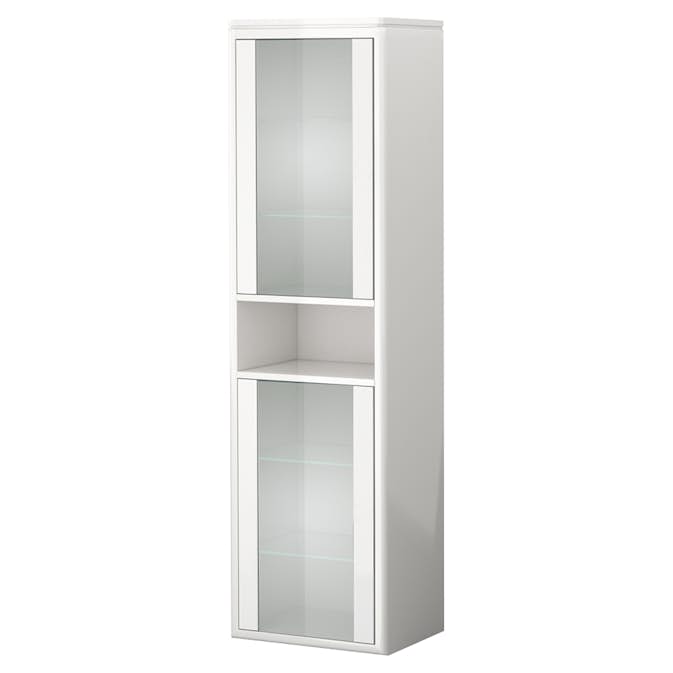 Högskåp DuoBad Vilan med Frostglasdörrar