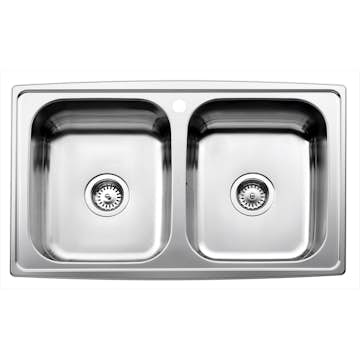 Diskho Intra Horizon HZ815DMF för Kök och Tvättstuga, Rostfri, Dubbel